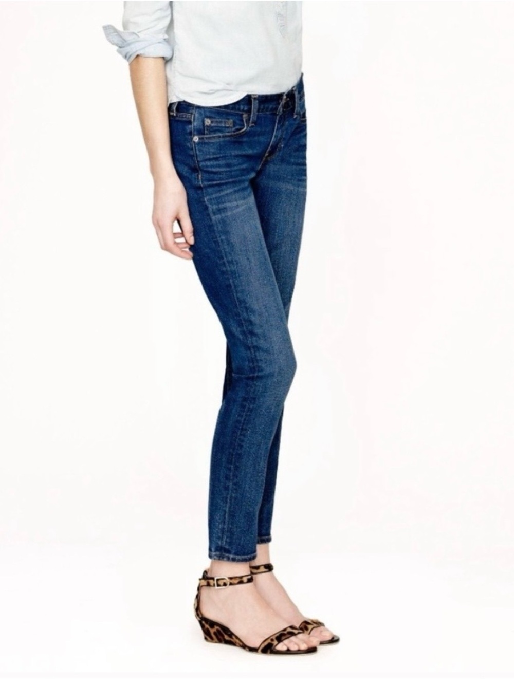 J Crew Slim Mid-Rise Dark Blue Women's Jeans 28 29